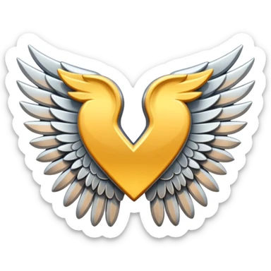 Add letter "K" between two wings sticker