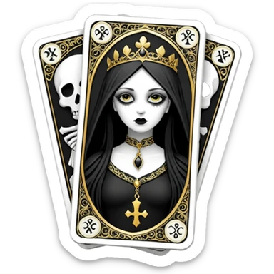 goth tarot deck sticker