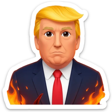 Trump hell on earth sticker