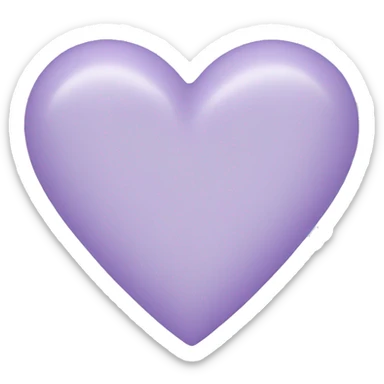 pale lavender heart sticker