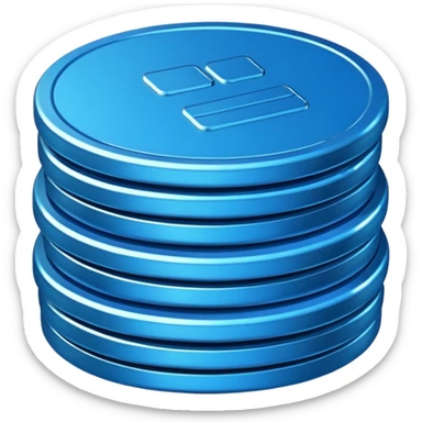 blue coins credit pack sticker