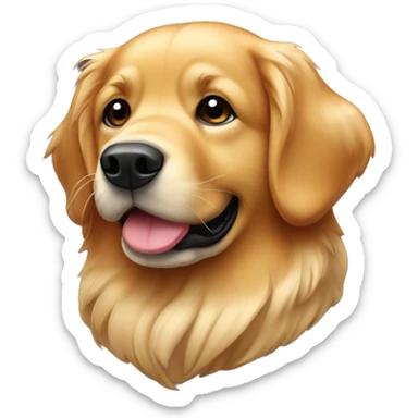 Un golden retriever dolcissimo con collare rosso sticker