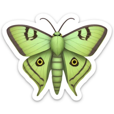 lunar moth sticker