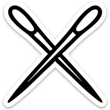 clean and simple icon of an X shape resembling a needle sticker