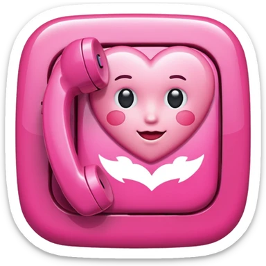 Pink phone message
 sticker