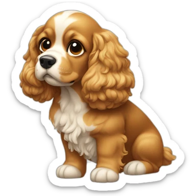 Cocker qui a une pelage sable sticker