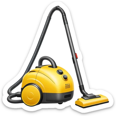 yellow Vacuum cleaner bag sticker