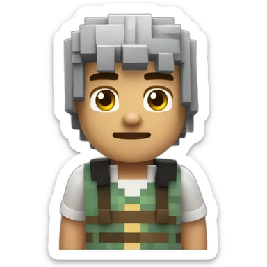 A resident from Minecraft sticker