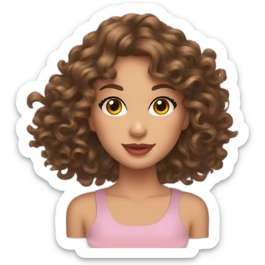 Taylor swift with brune curly girl sticker