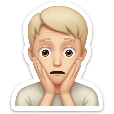 anxious man desperately begging and pleading expression saying please don't leave me sticker