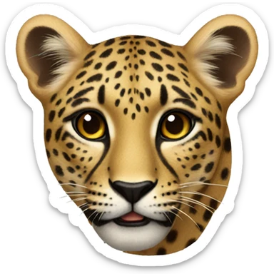 Leopardheart sticker