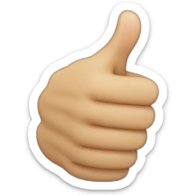 Loop-the-loop thumbs up sticker