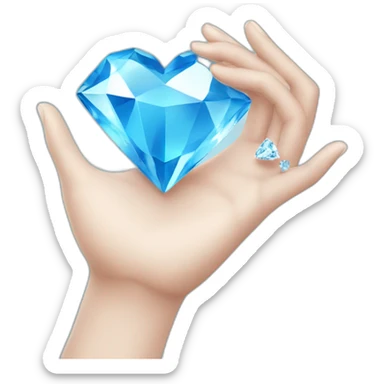 diamond-heart-blue-lightblue sticker
