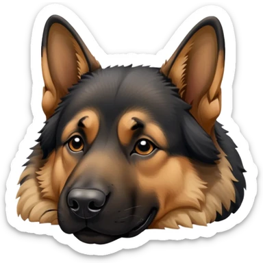Sleeping German shepherd  sticker