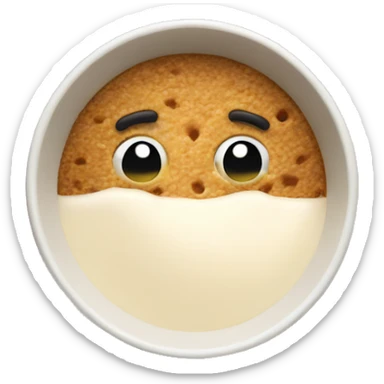 weetabix in a bowl with milk  sticker