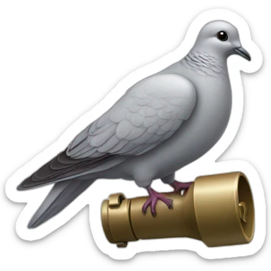 dove holding a grenade sticker