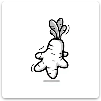 Ginger root with healing properties, hand drawn anti-inflammatory herb sticker