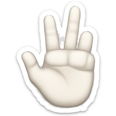 two index fingers touching sticker