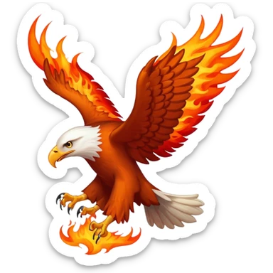 Make a egale with the fire on his body and wing sticker