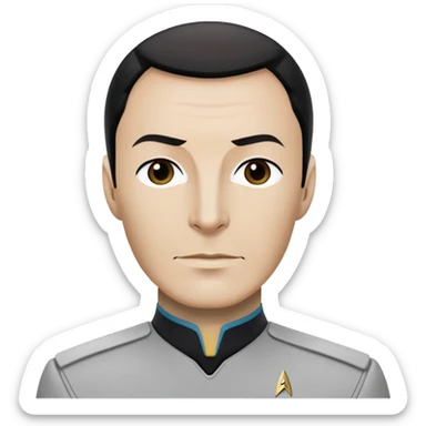 Captain of the Enterprise from the Star Trek movie universe  sticker