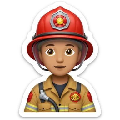 wild in firefighter suit sticker