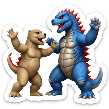 Godzilla Grateful Dead dancing bear sticker