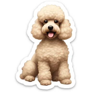 Poodle in sauna room  sticker