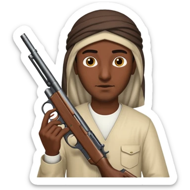 arabian man with gun sticker