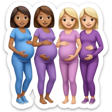 a group of Pregnant women  sticker