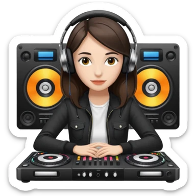 Amelie Lens with DJ table sticker