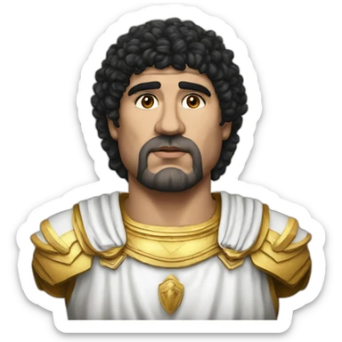 Real-life-fullbody-old-Maradona-dressed-as-a-Roman-emperor sticker