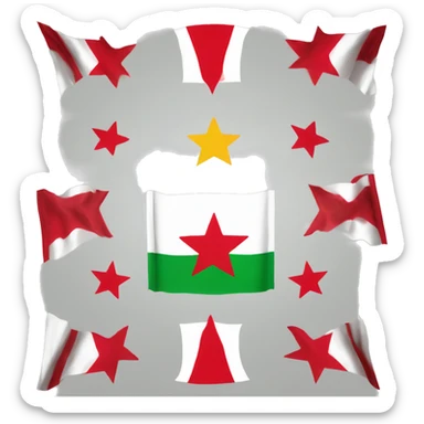 Independent Syria flag with 3 stars sticker
