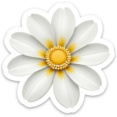 white flower sticker