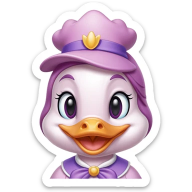 Daisy Duck from Disney smiling sticker