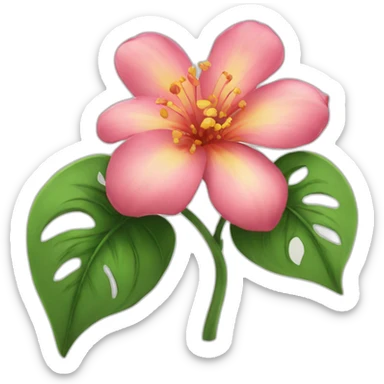 Fantasy beautiful flower sticker