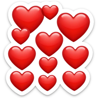 Cute hearts sticker