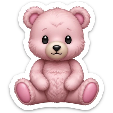 light pink adorable teddy bear sticker
