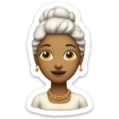 woman from antique  sticker