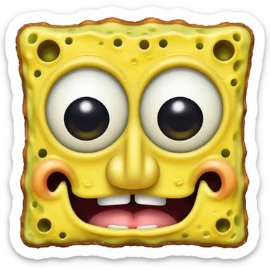 freaky spongebob  sticker
