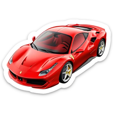 Ferrari 488 GTB - Ferrari (Model Year: 2020) (Iconic colour: Red) sticker