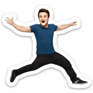 Josh hutcherson doing a cartwheel sticker