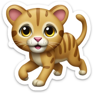 Puma (animal) walking on a treatmill sticker