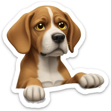 dog chill guy meme sticker