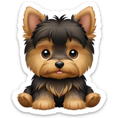 Yorkie puppy sticker