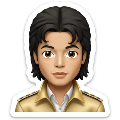 michael jackson with micro sticker