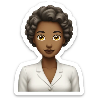 Mulher elegante  com cabelo curto liso sticker