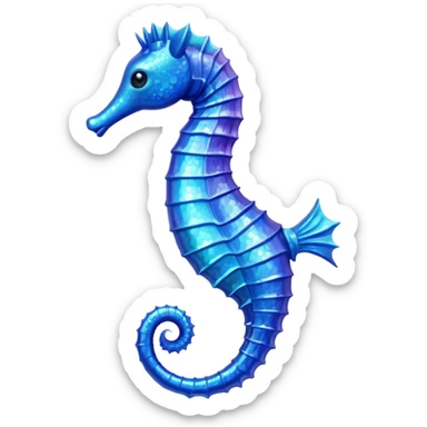 a blue sea horse emoji please sticker