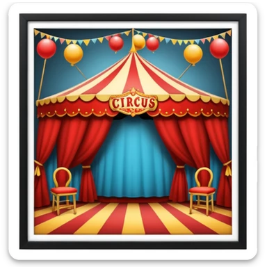 circus backstage sticker