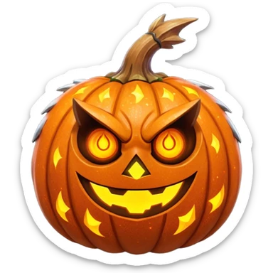 elemental sparkly sparky woody deadly cybernetic spooky Pumpkaboo-Barbaracle-Terrakion-Trevenant-Pokémon-Fakémon-hybrid-creature sticker