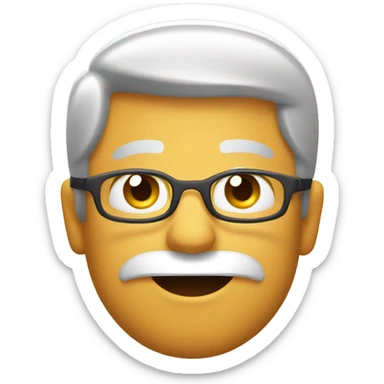 Relax face with hand over head  sticker